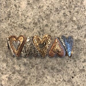 Metal heart bracelet